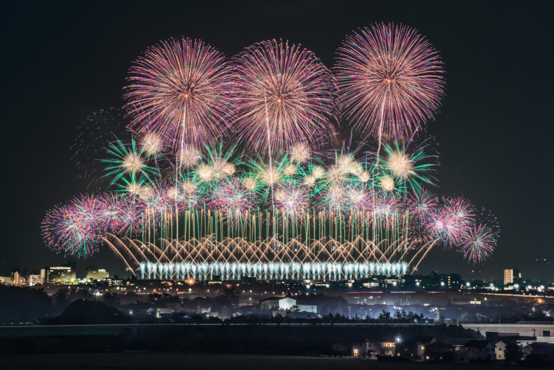 赤川花火大会(山形県鶴岡市)
