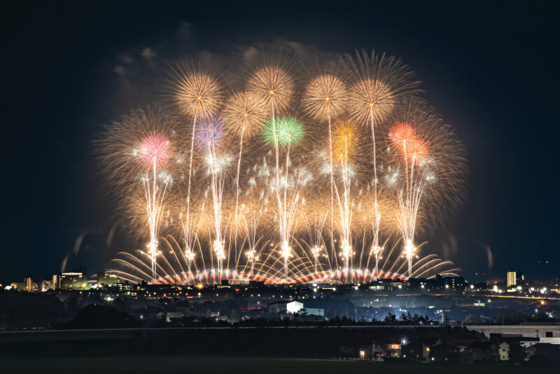 赤川花火大会(山形県鶴岡市)
