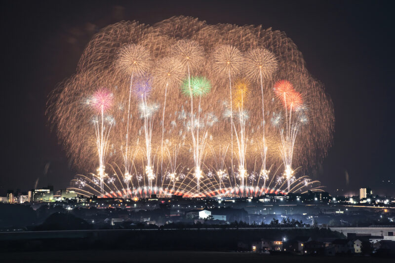 赤川花火大会(山形県鶴岡市)