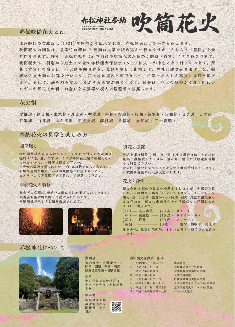 赤松神社奉納吹筒花火チラシ裏面