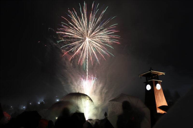 結の故郷越前おおの冬物語冬花火(福井県大野市)