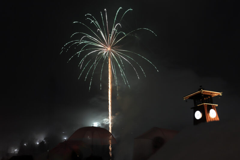 結の故郷越前おおの冬物語冬花火(福井県大野市)