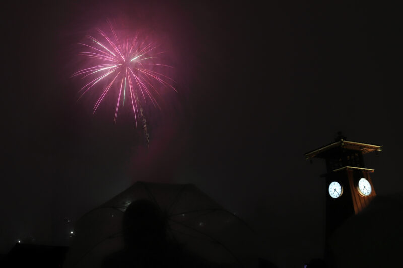 結の故郷越前おおの冬物語冬花火(福井県大野市)