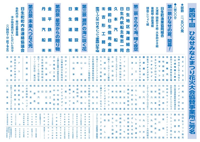 2026年ひなせみなとまつりチラシ裏面
