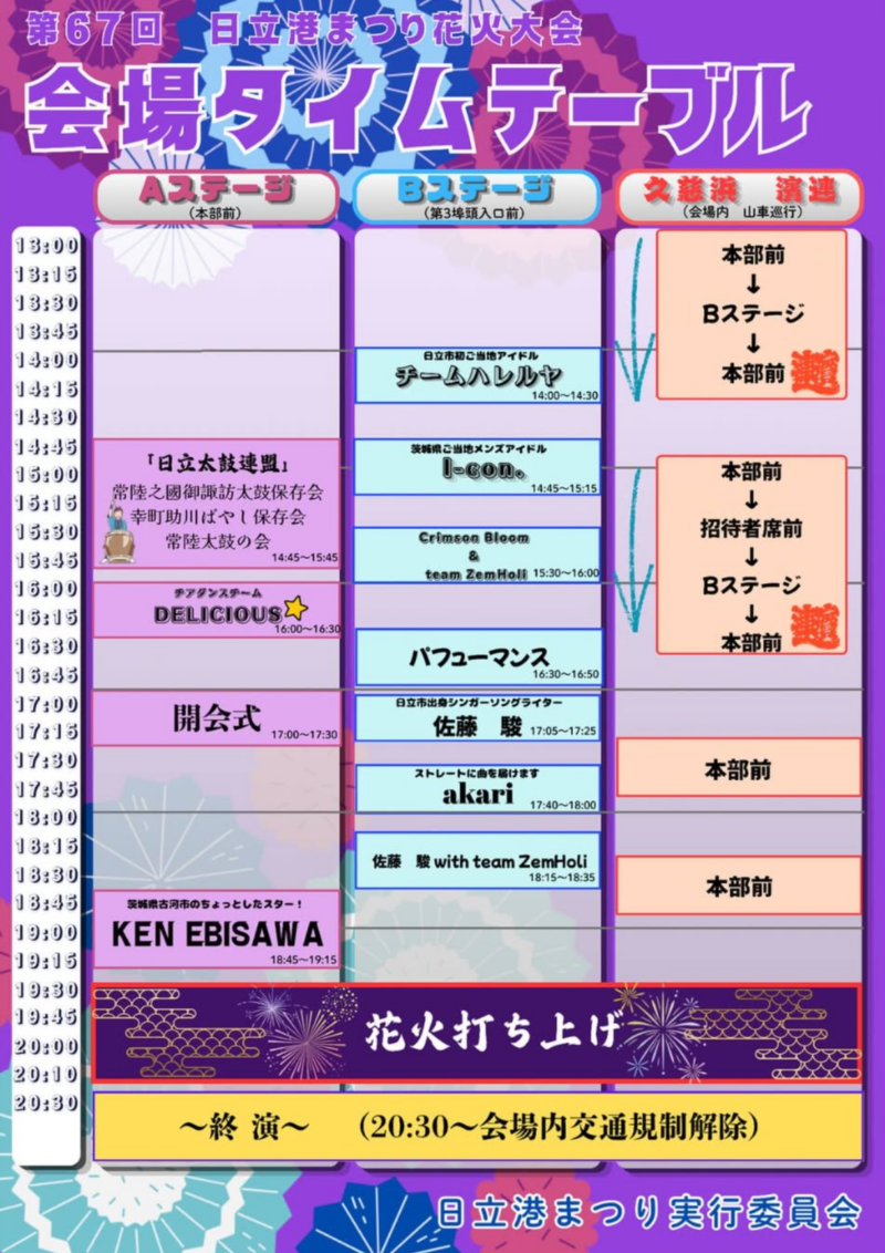 2026年日立港まつり花火大会タイムテーブル