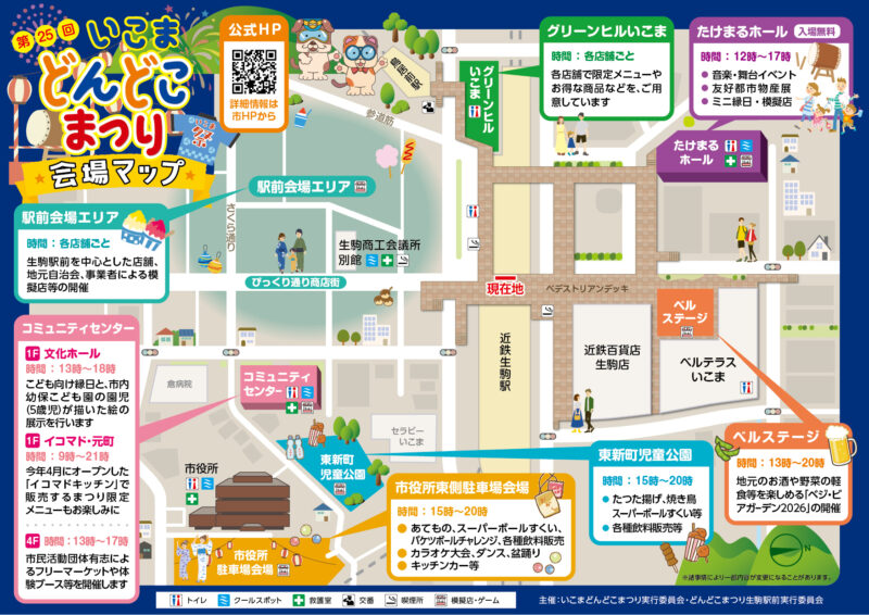 2026年いこまどんどこまつり会場マップ
