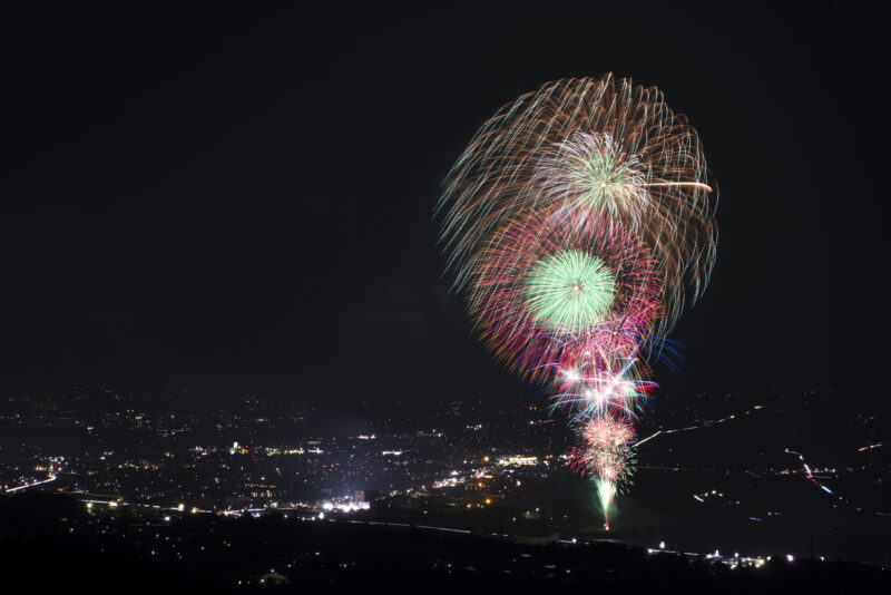 伊那まつり花火打ち上げ(長野県伊那市)