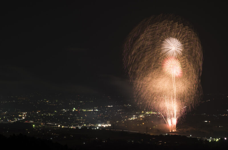 伊那まつり花火打ち上げ(長野県伊那市)