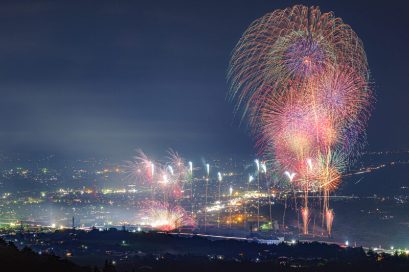 伊那まつり花火打ち上げ(長野県伊那市)