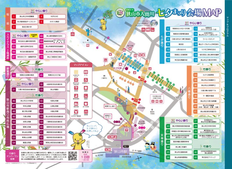 2026年入間川七夕まつり会場マップ