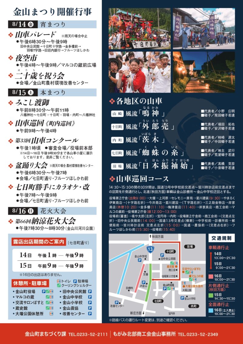 2026年金山まつりチラシ裏面
