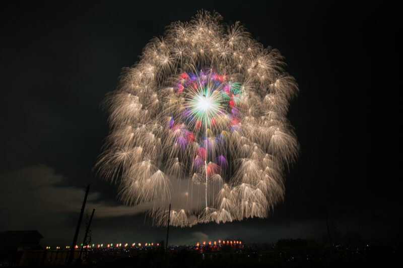 片貝まつり浅原神社秋季例大祭奉納大煙火(新潟県小千谷市)