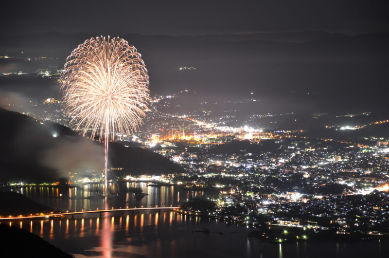 河口湖湖上祭花火大会(山梨県富士河口湖町)