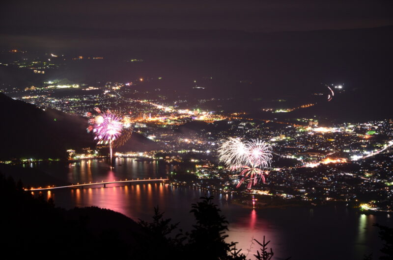 河口湖湖上祭花火大会(山梨県富士河口湖町)