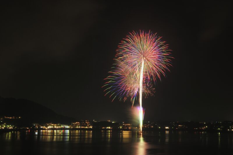 河口湖湖上祭花火大会(山梨県富士河口湖町)