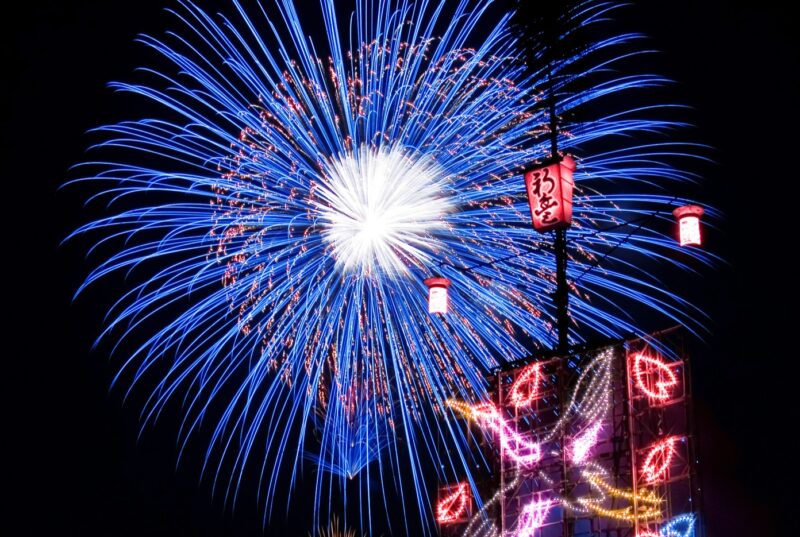 風まつり花火(愛知県豊川市)