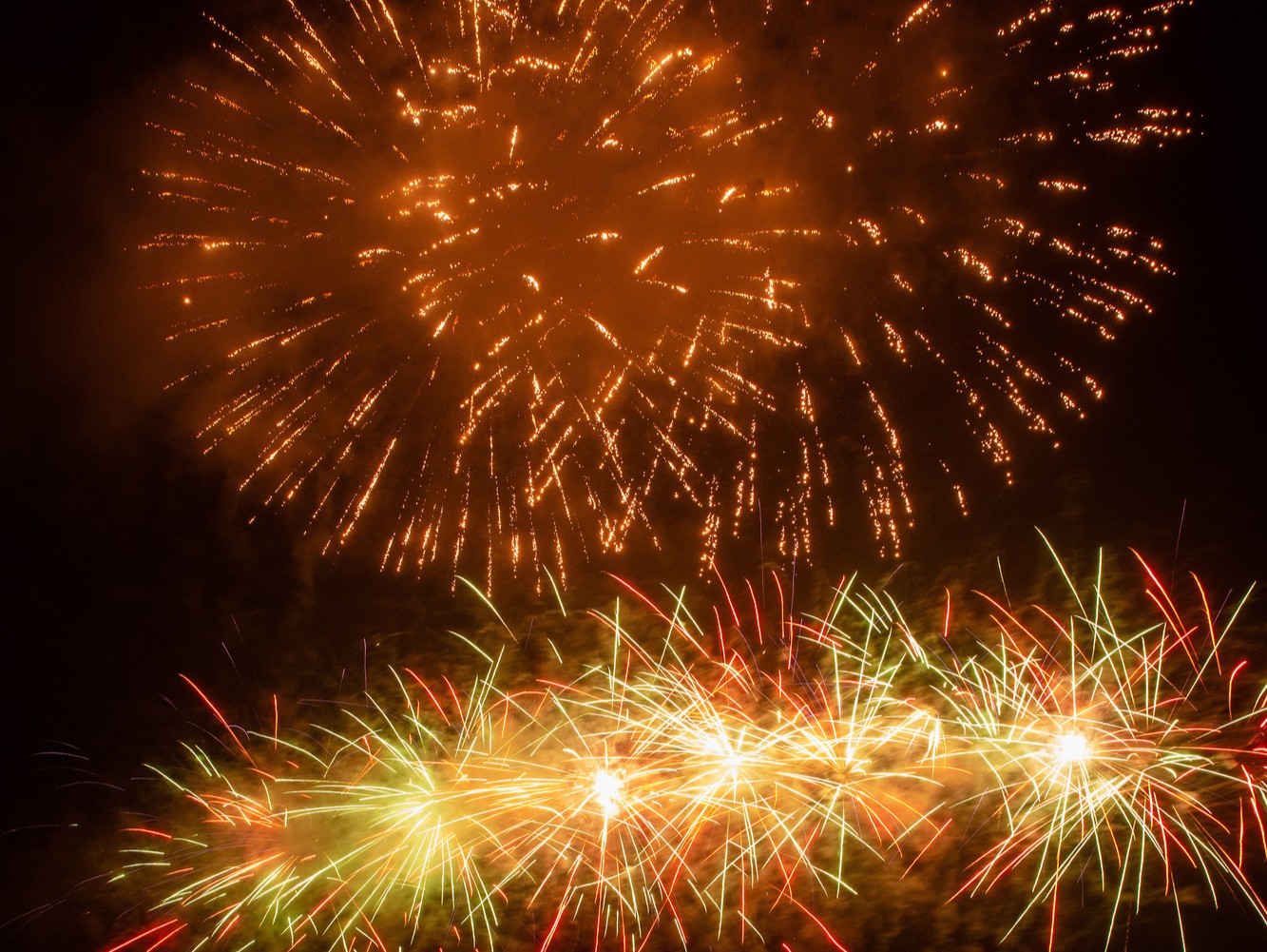 北軽井沢炎のまつり花火打ち上げ(群馬県長野原町)