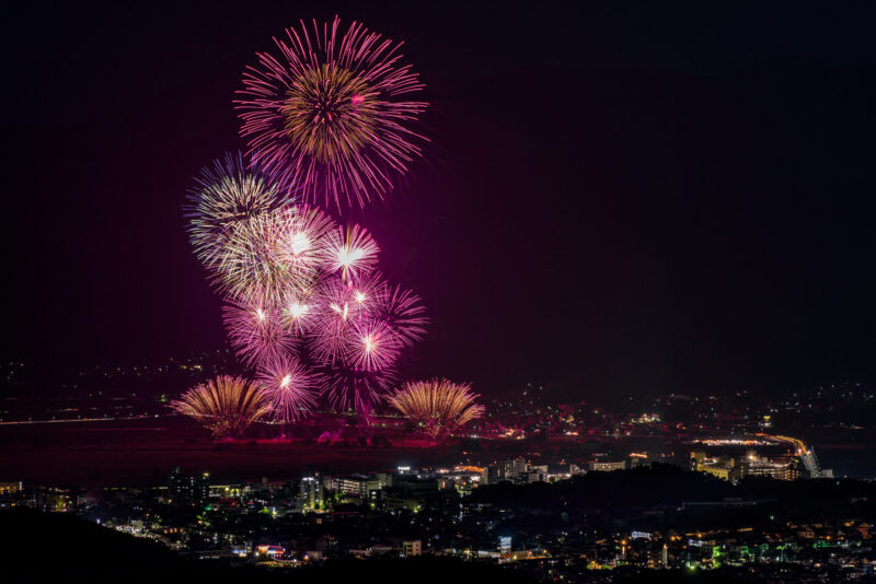 京都保津川花火大会(京都府亀岡市)
