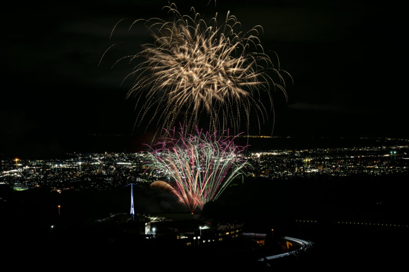 三島スカイウォークナイトスカイウォーク打ち上げ花火ショー(静岡県三島市)