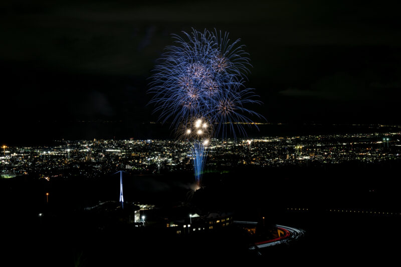 三島スカイウォークナイトスカイウォーク打ち上げ花火ショー(静岡県三島市)