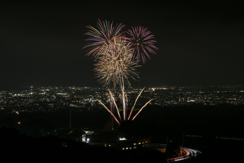 三島スカイウォークナイトスカイウォーク打ち上げ花火ショー(静岡県三島市)