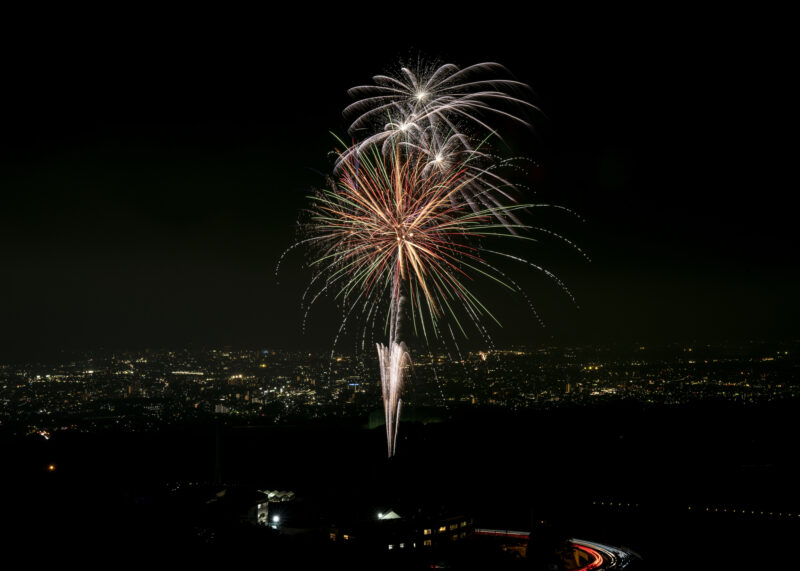 三島スカイウォークナイトスカイウォーク打ち上げ花火ショー(静岡県三島市)