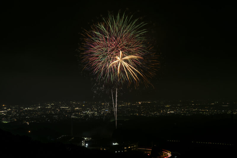 三島スカイウォークナイトスカイウォーク打ち上げ花火ショー(静岡県三島市)
