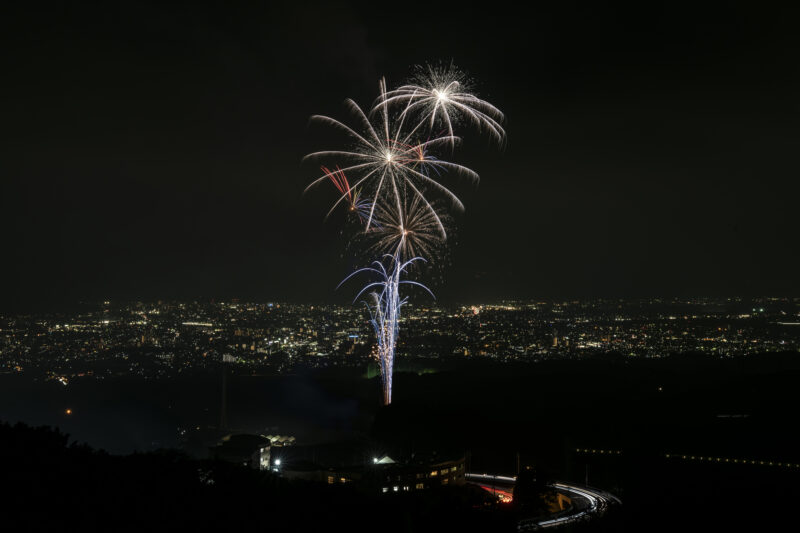 三島スカイウォークナイトスカイウォーク打ち上げ花火ショー(静岡県三島市)