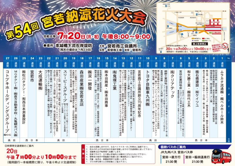 2026年宮若納涼花火大会チラシ
