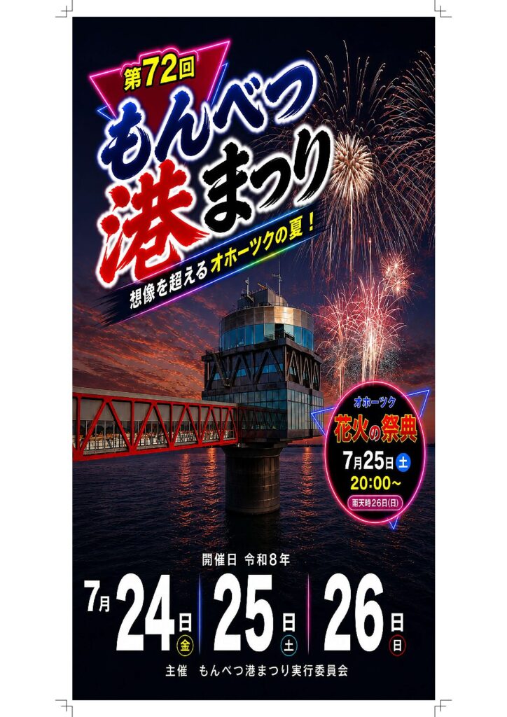 2026年もんべつ港まつりオホーツク花火の祭典