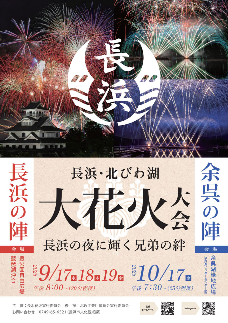 2025年長浜北びわ湖大花火大会チラシ表面