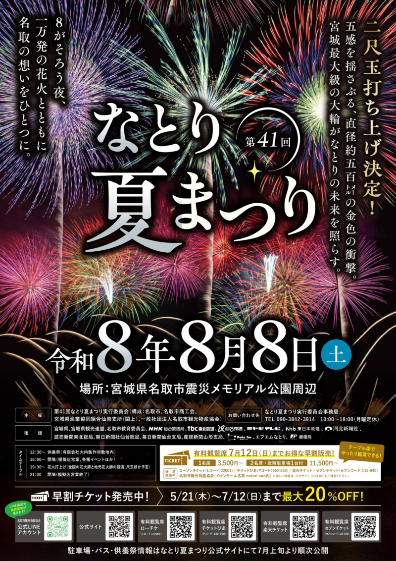 2026年なとり夏まつり花火大会ポスター