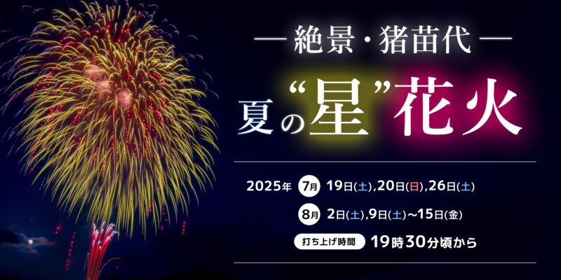 絶景猪苗代星花火(福島県猪苗代町)