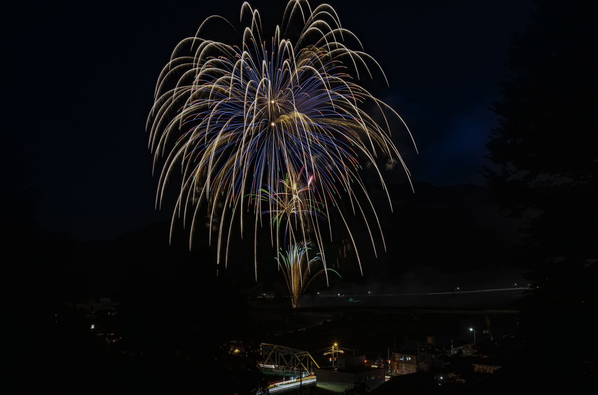 落合納涼花火大会(岡山県真庭市)