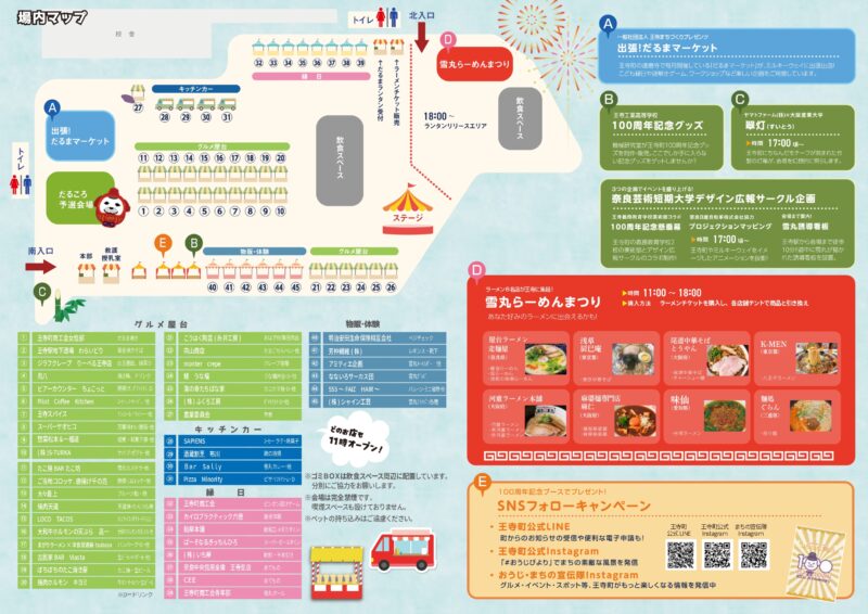 2025年王寺ミルキーウェイ パンフレット(場内マップ)