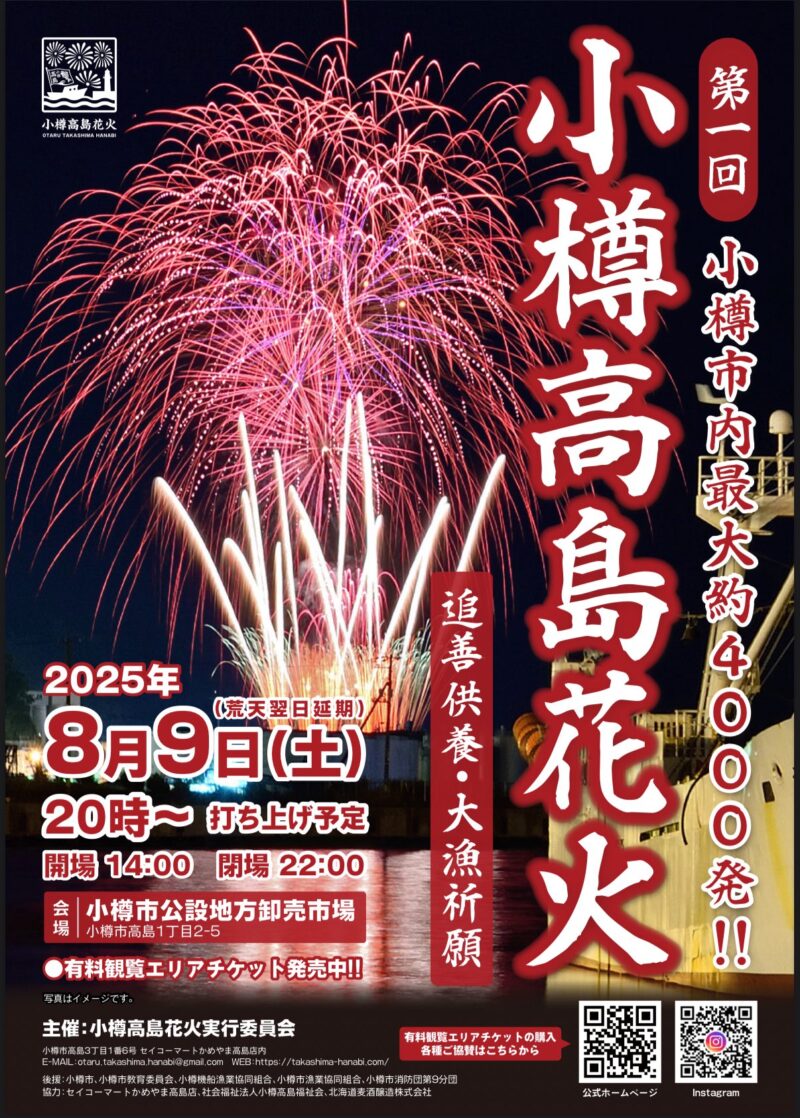 2025年小樽高島花火