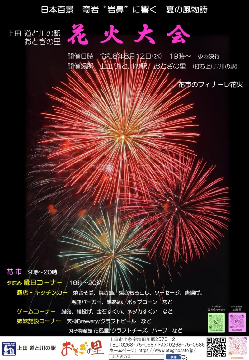 2026年おとぎの里花火大会