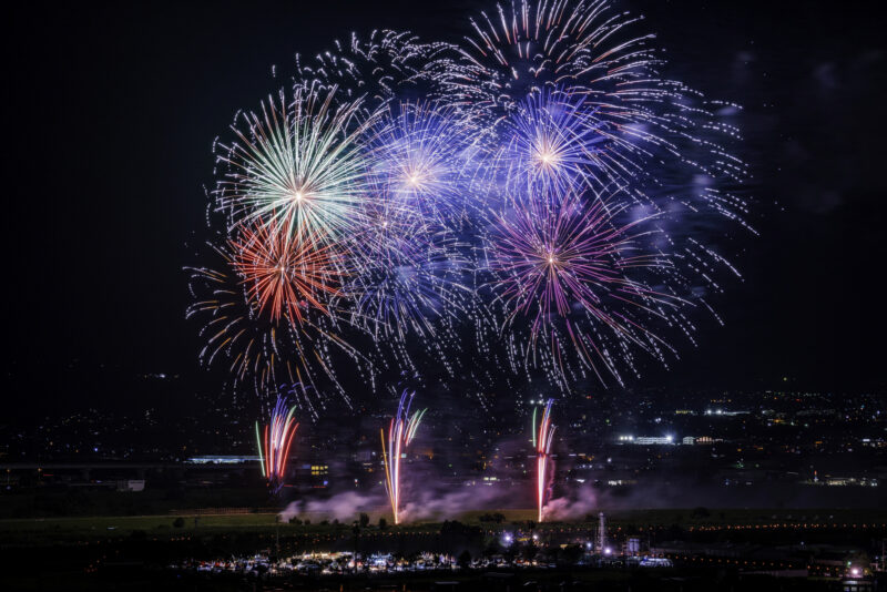 神明の花火(山梨県市川三郷町)
