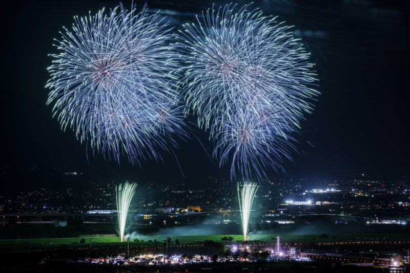 神明の花火(山梨県市川三郷町)