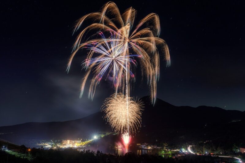 白樺湖夏祭り花火大会(長野県茅野市)