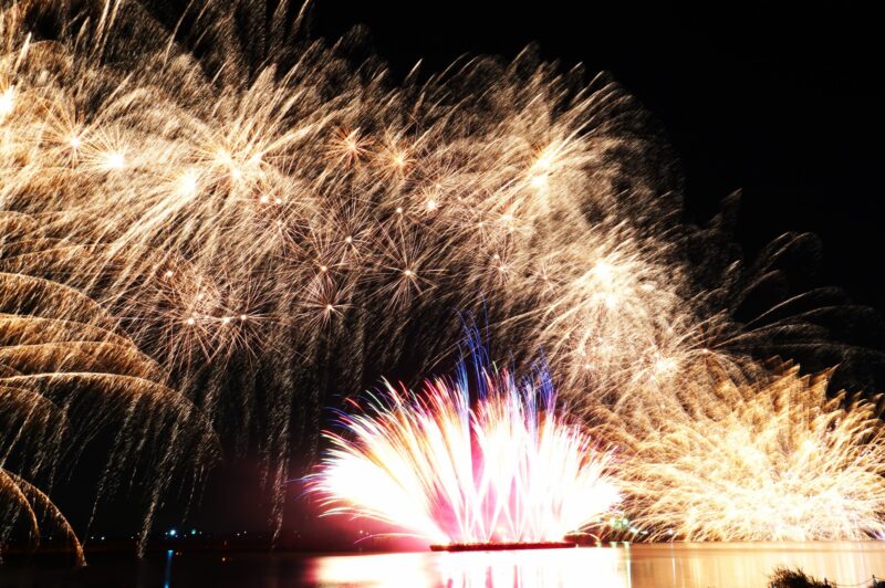 水郷潮来花火大会(茨城県潮来市)