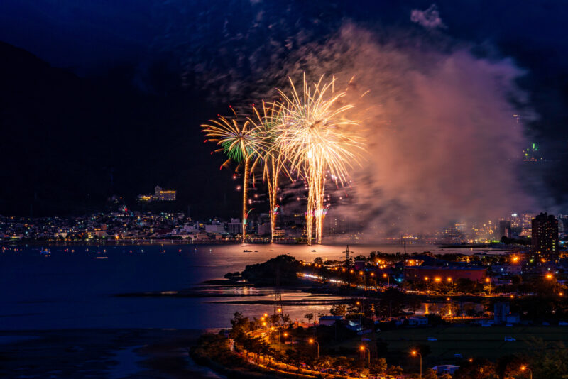 諏訪湖祭湖上花火大会(長野県諏訪市)