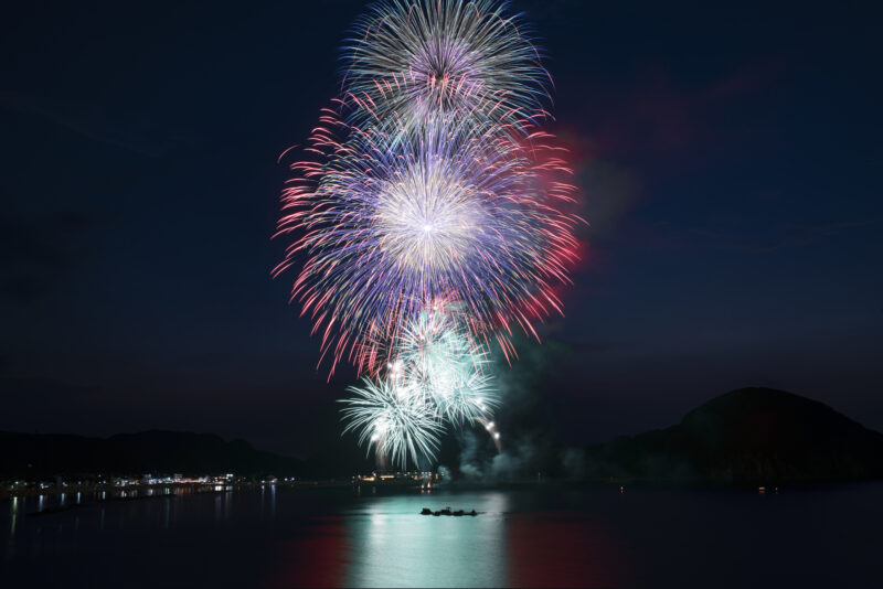 たけの海上花火大会(兵庫県豊岡市)