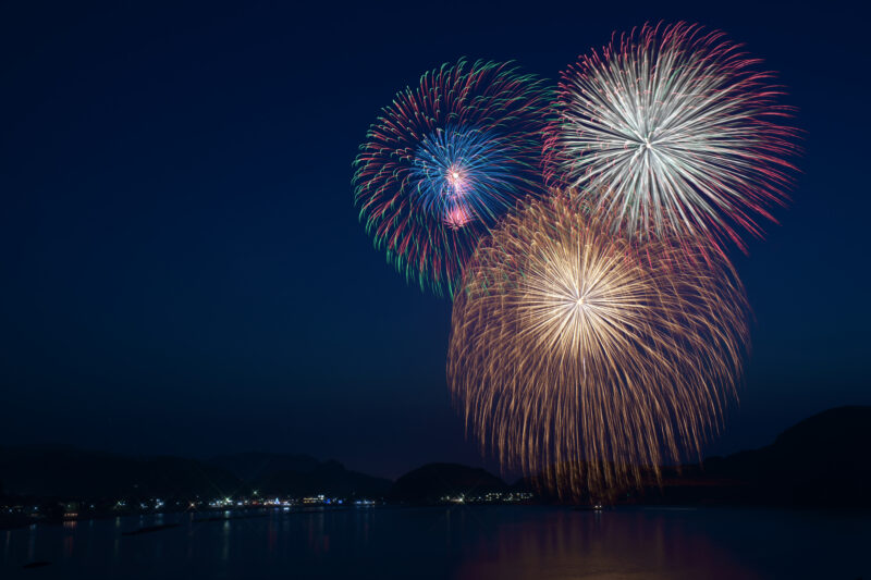 たけの海上花火大会(兵庫県豊岡市)
