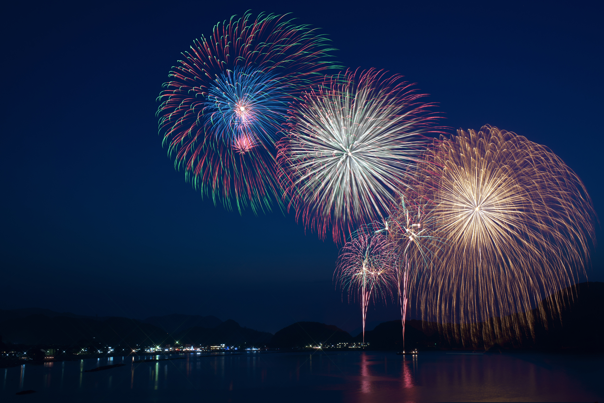たけの海上花火大会(兵庫県豊岡市)