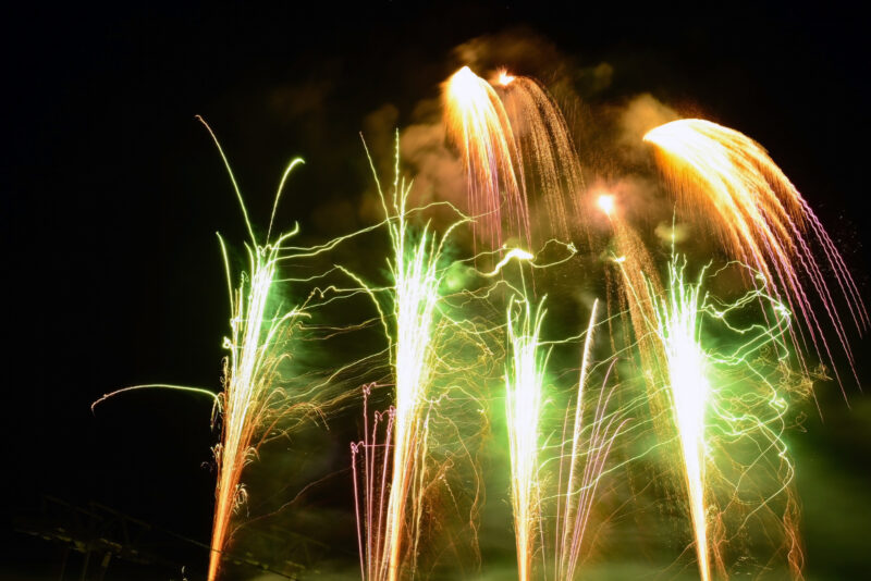 田沢湖高原雪まつり花火打ち上げ(秋田県仙北市)