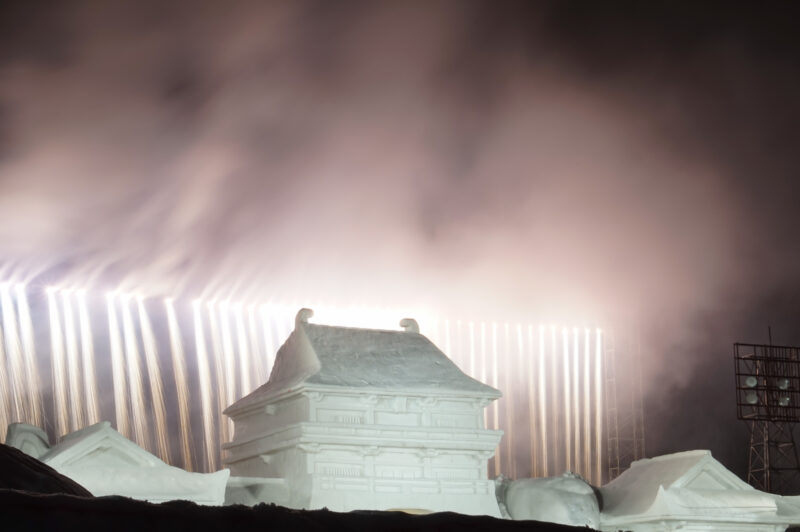 十日町雪まつり虹雪花火(新潟県十日町市)