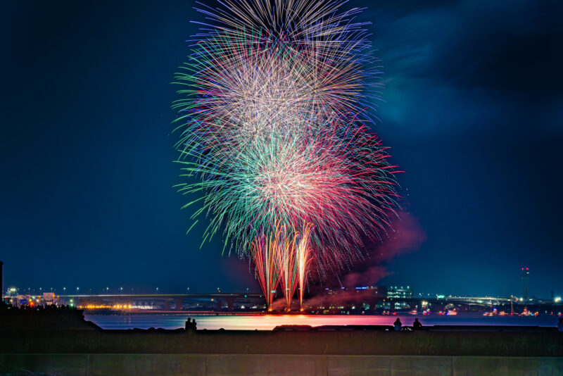 常滑りんくうビーチサンセット花火(愛知県常滑市)