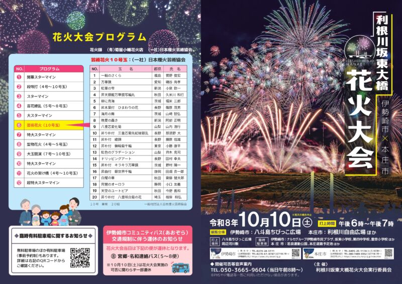 2026年利根川坂東大橋花火大会