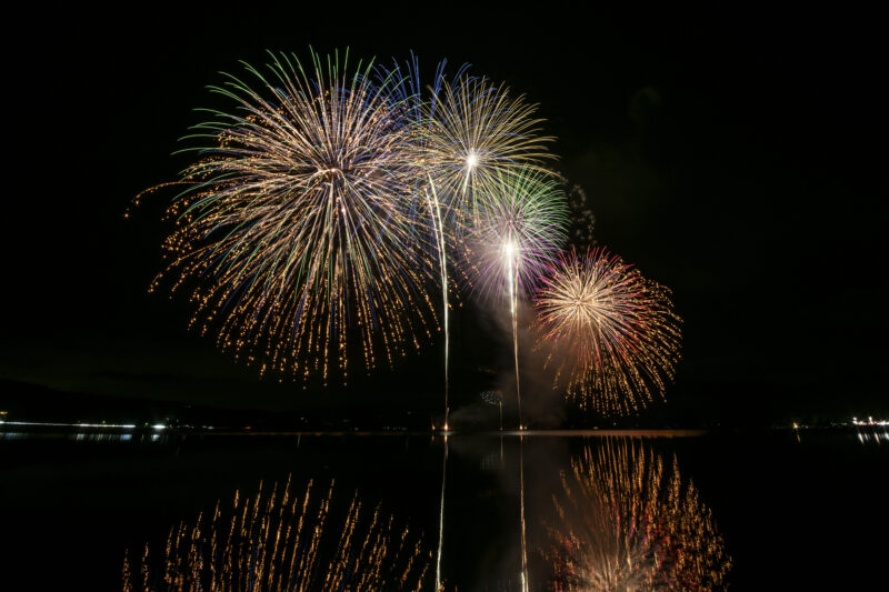 山中湖報湖祭花火大会(山梨県山中湖村)